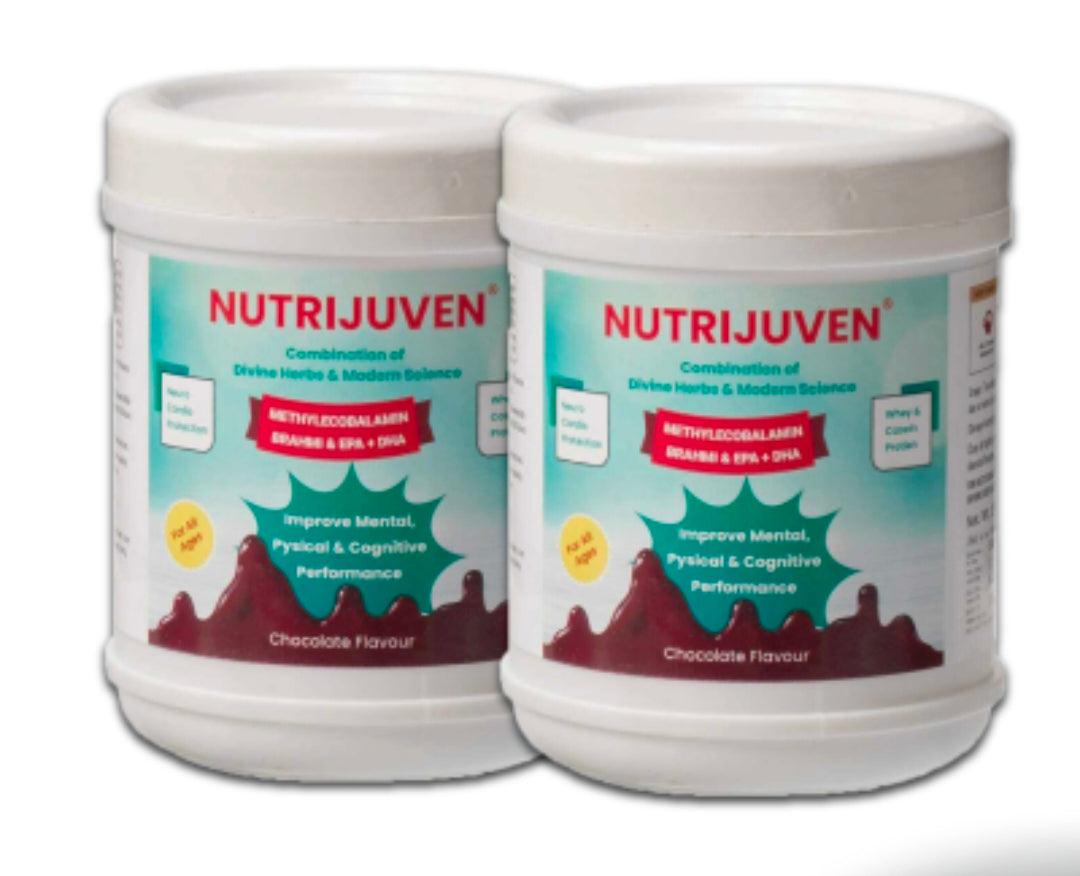 Nutrijuven-A Complete Nutrition I Divine Hearb I Whey I Casin protein I Milk Protien I EPA I DHA I Methylcobalamin I Brahmi I Ashwagandha I Spirulina I Multinminerals I Multivitamins I Pack of 2 200gm